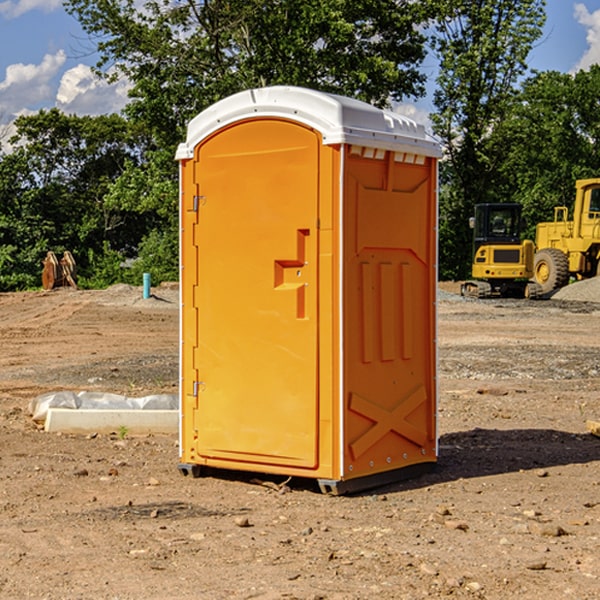 how often are the portable restrooms cleaned and serviced during a rental period in Loomis